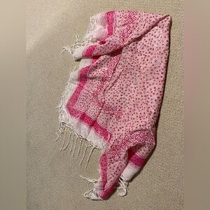 Pink Floral Scarf